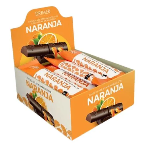 Barra de chocolate con naranja drimer